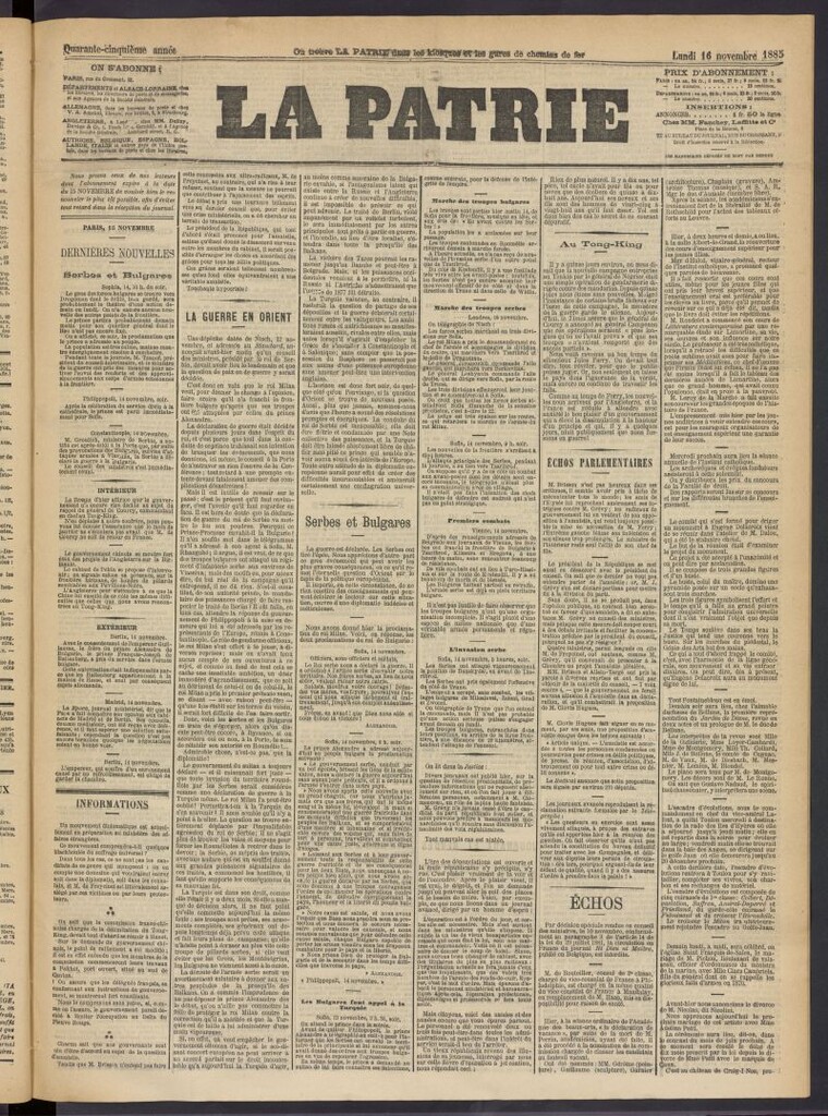 Miniatura de La Patrie del 16 de noviembre de 1885