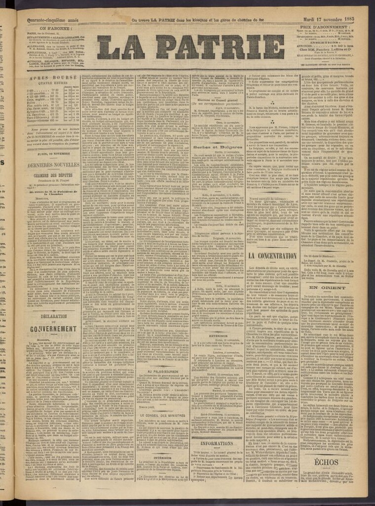 Miniatura de La Patrie del 17 de noviembre de 1885