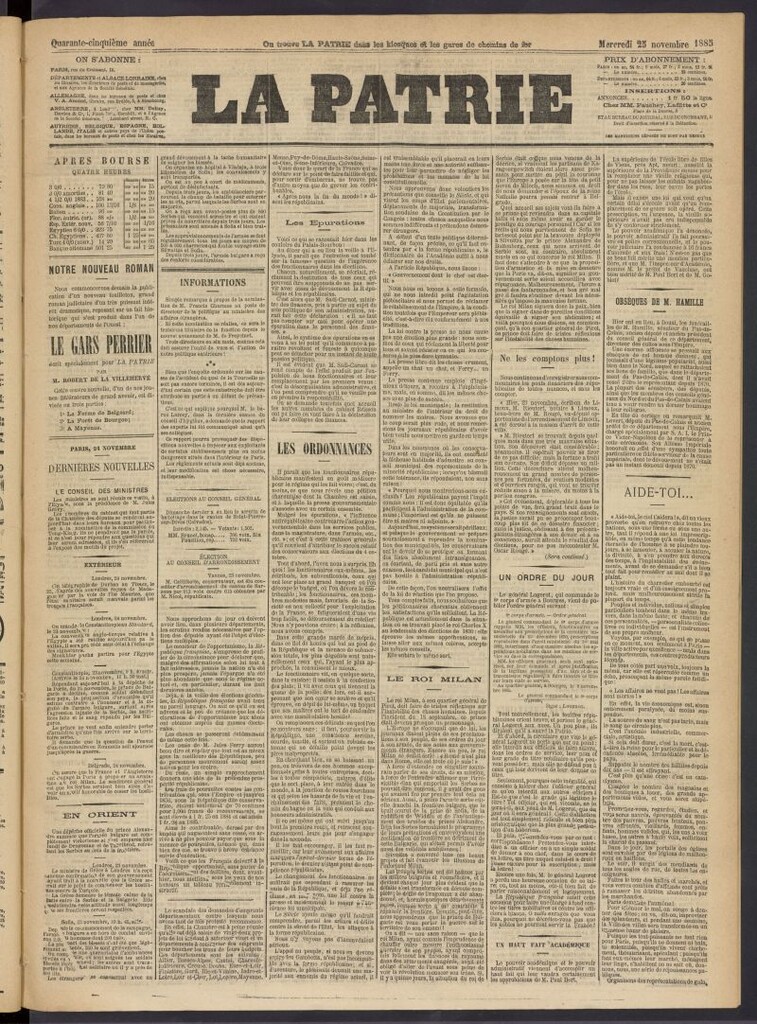 Miniatura de La Patrie del 25 de noviembre de 1885