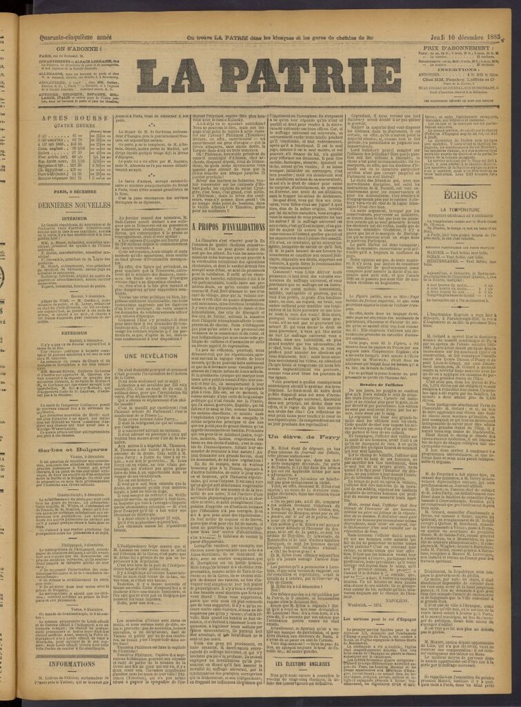 Miniatura de La Patrie del 10 de diciembre de 1885