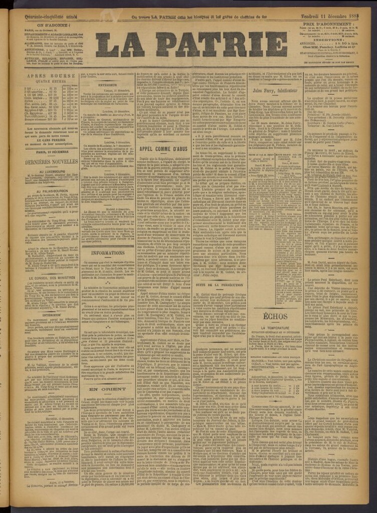 Miniatura de La Patrie del 11 de diciembre de 1885