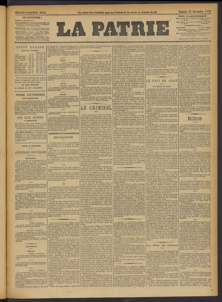 Miniatura de La Patrie del 19 de diciembre de 1885