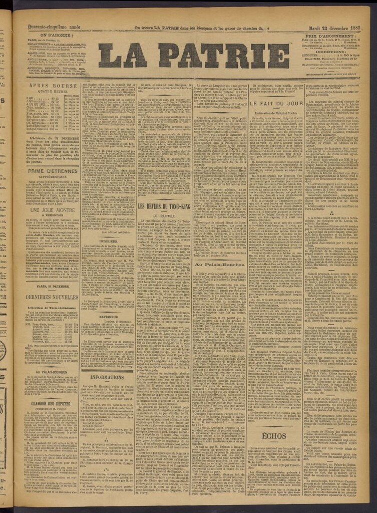 Miniatura de La Patrie del 22 de diciembre de 1885