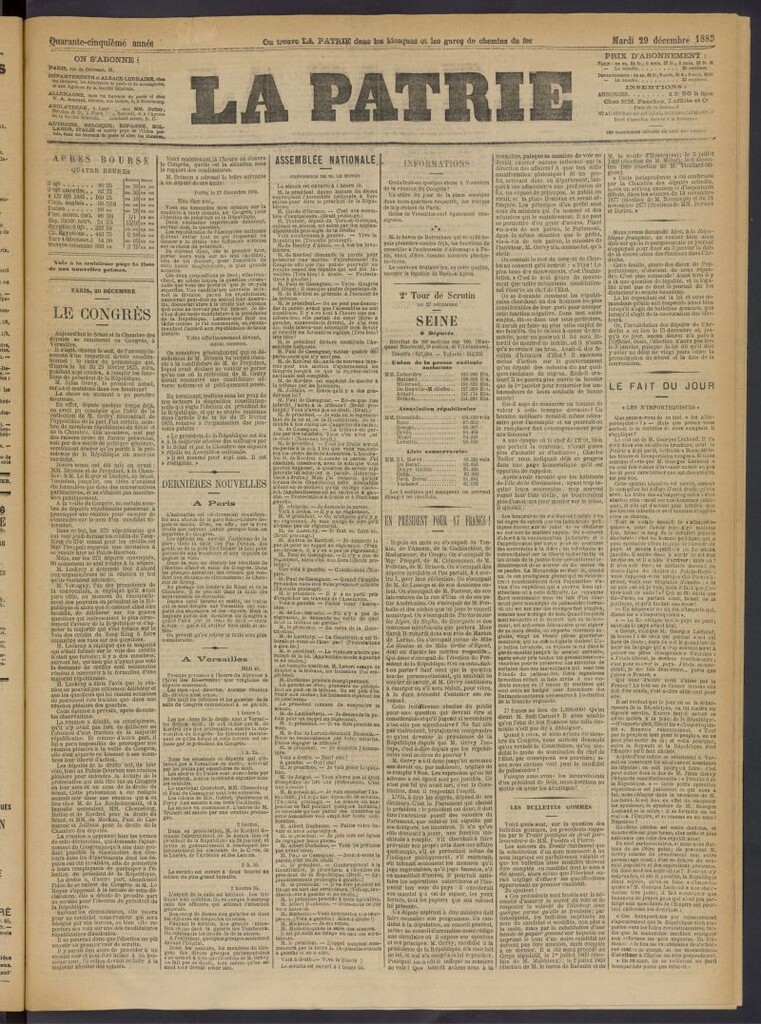 Miniatura de La Patrie del 29 de diciembre de 1885