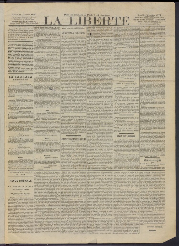Miniatura de La Liberté del 1 de enero de 1872