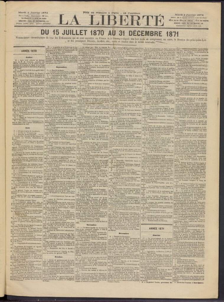 Miniatura de La Liberté del 2 de enero de 1872