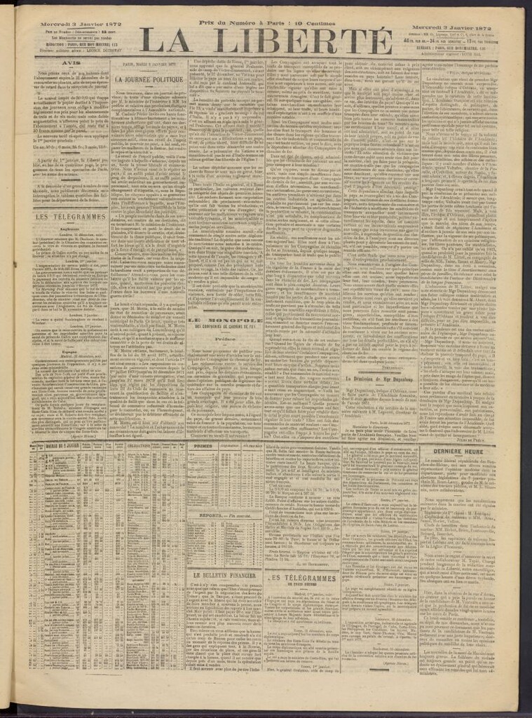 Miniatura de La Liberté del 3 de enero de 1872