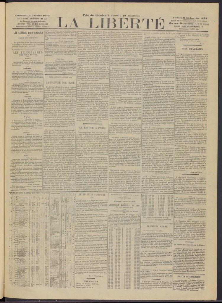 Miniatura de La Liberté del 12 de enero de 1872