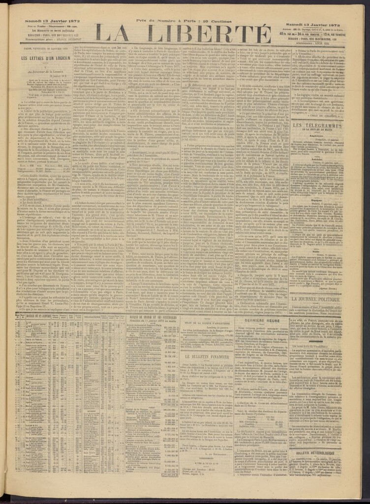 Miniatura de La Liberté del 13 de enero de 1872