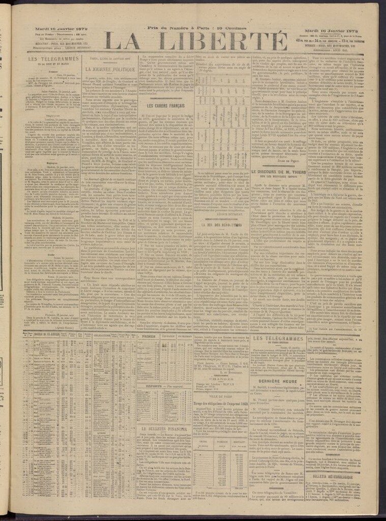 Miniatura de La Liberté del 16 de enero de 1872