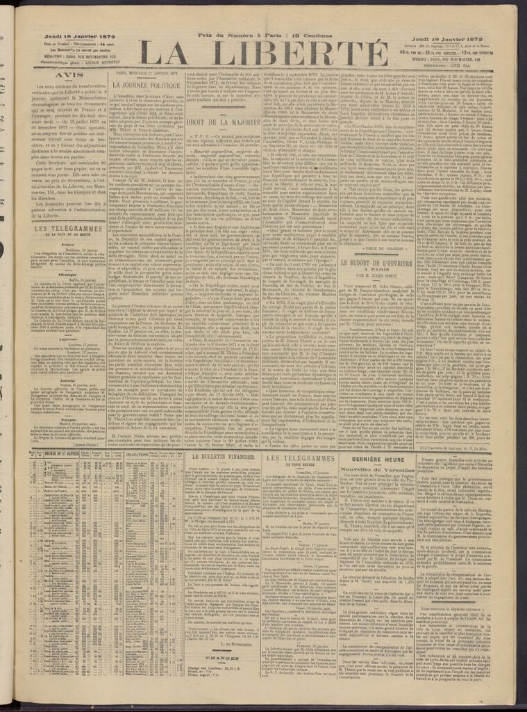 Miniatura de La Liberté del 18 de enero de 1872