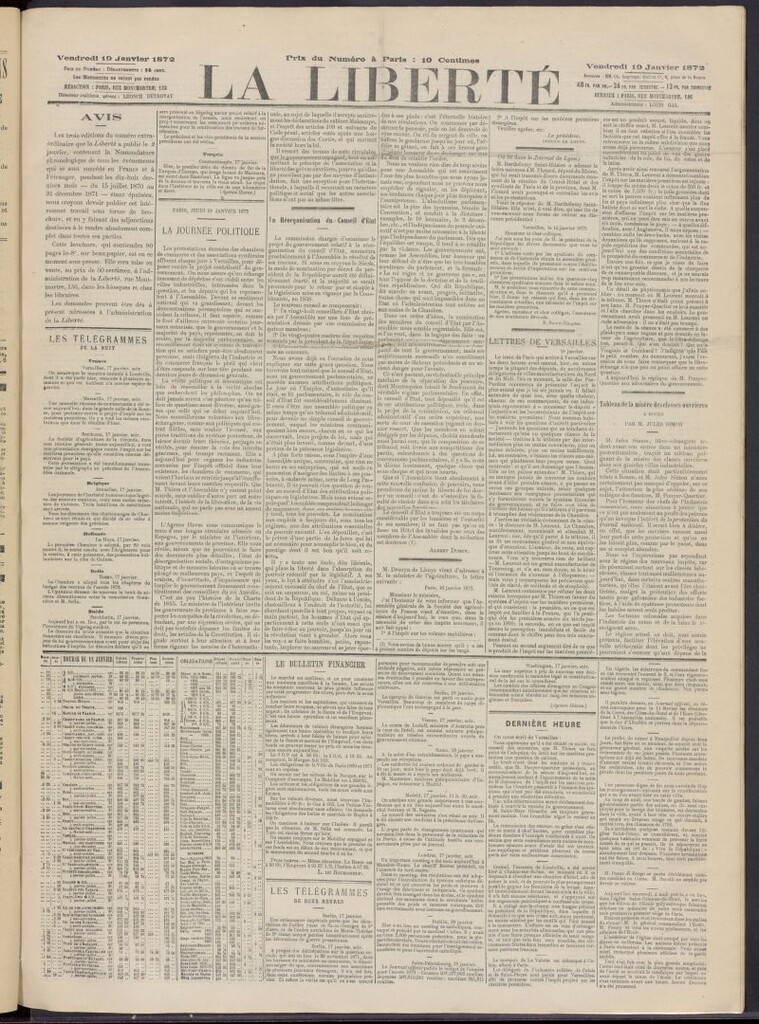 Miniatura de La Liberté del 19 de enero de 1872