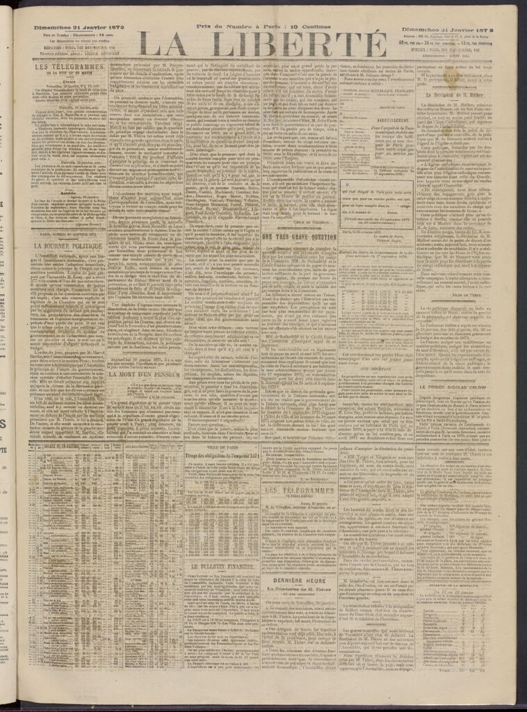 Miniatura de La Liberté del 21 de enero de 1872