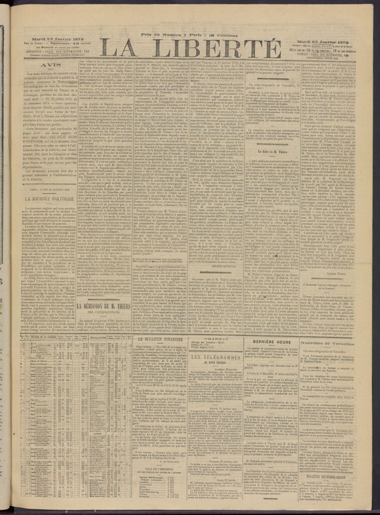 Miniatura de La Liberté del 23 de enero de 1872