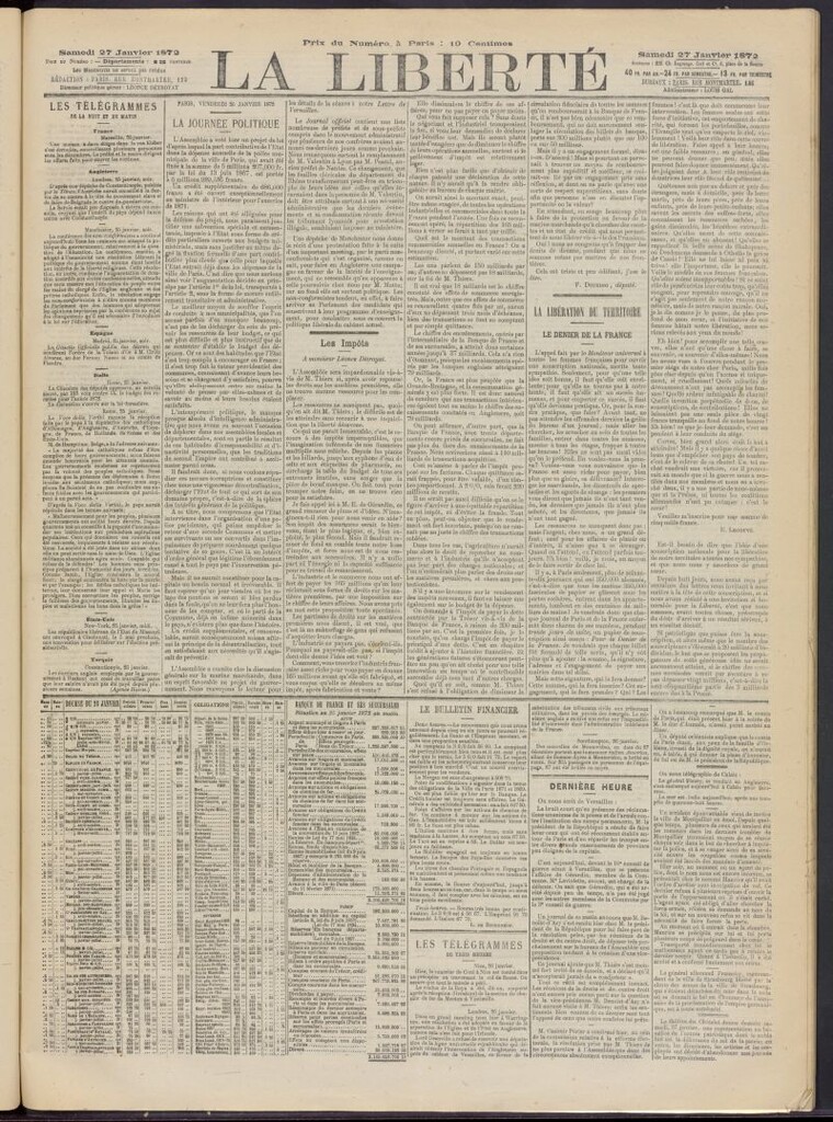 Miniatura de La Liberté del 27 de enero de 1872