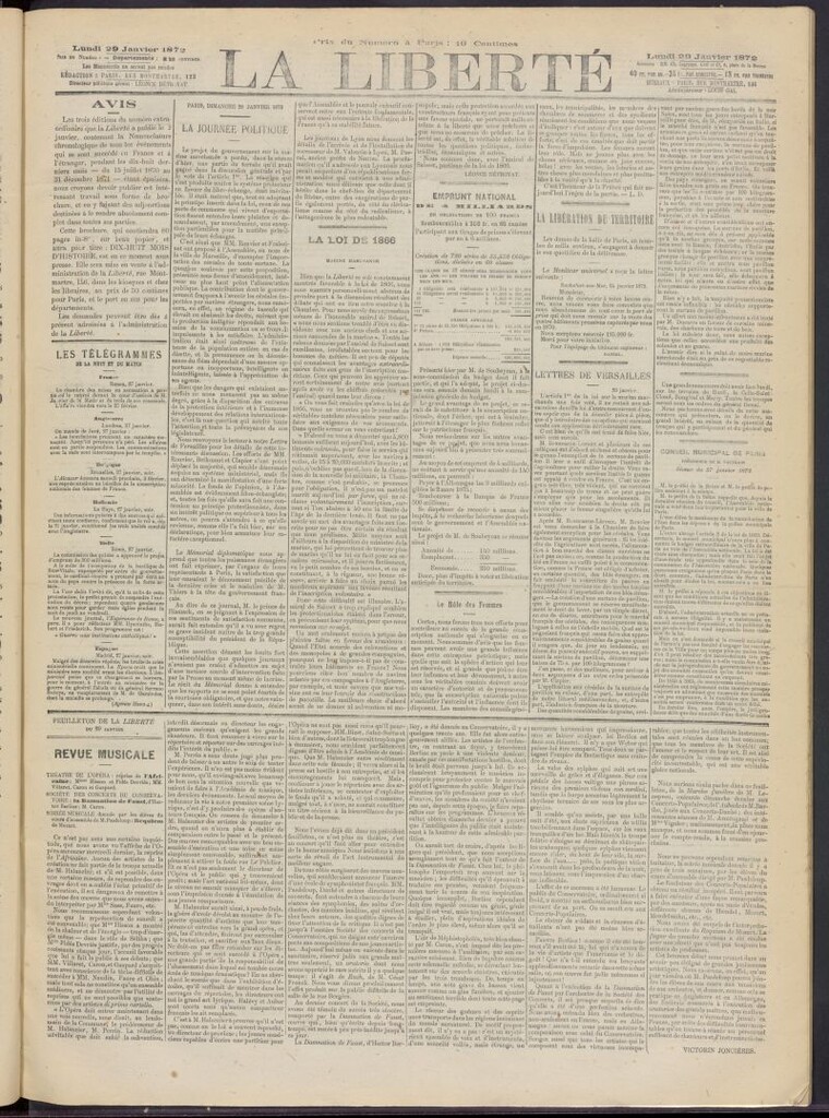 Miniatura de La Liberté del 29 de enero de 1872