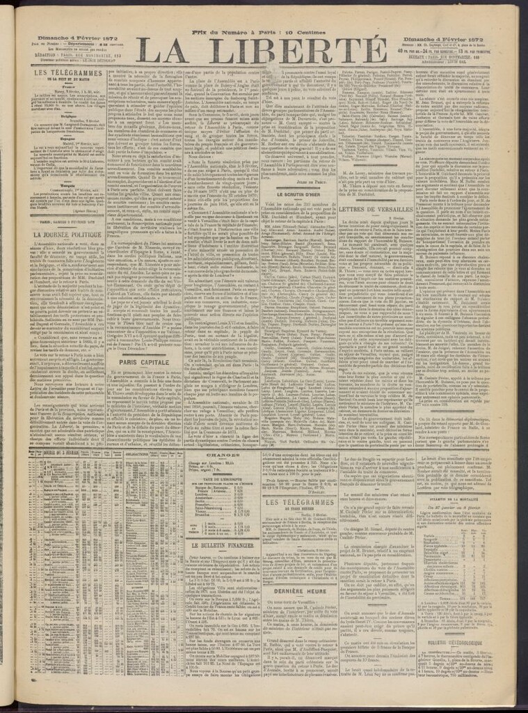 Miniatura de La Liberté del 4 de febrero de 1872