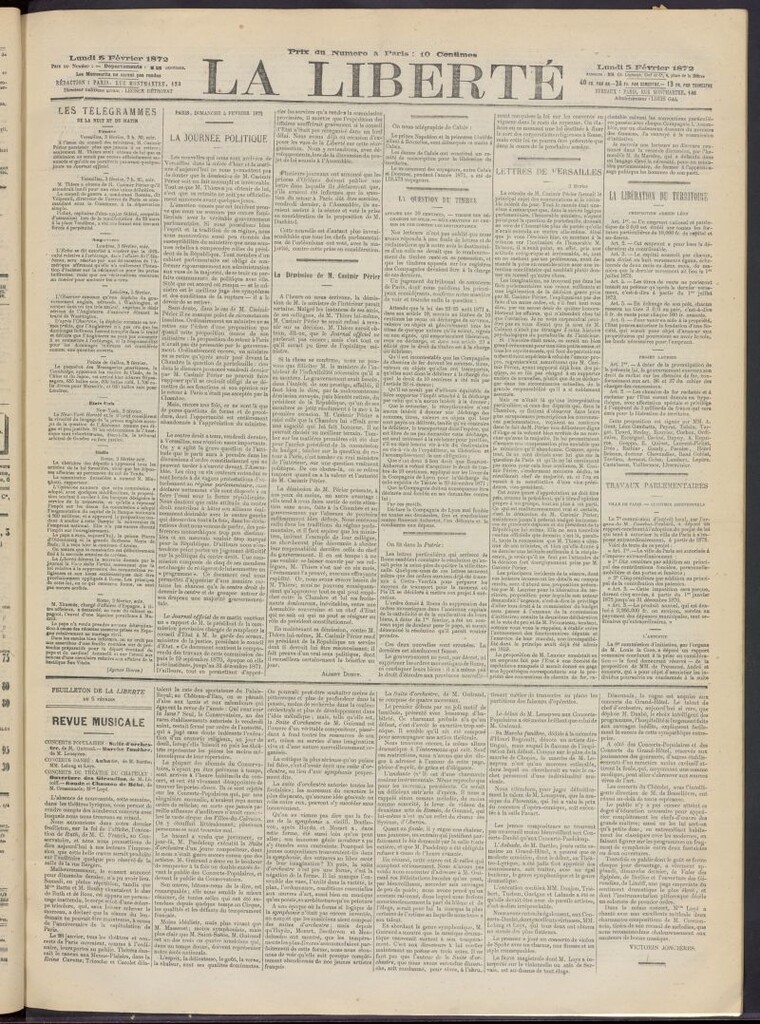 Miniatura de La Liberté del 5 de febrero de 1872