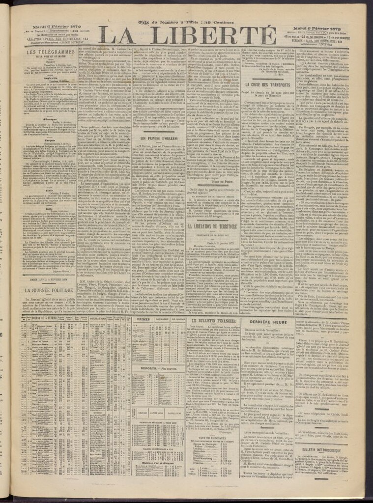 Miniatura de La Liberté del 6 de febrero de 1872