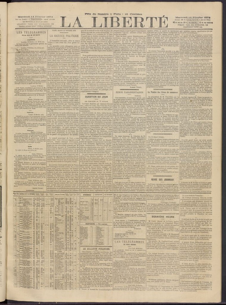 Miniatura de La Liberté del 14 de febrero de 1872