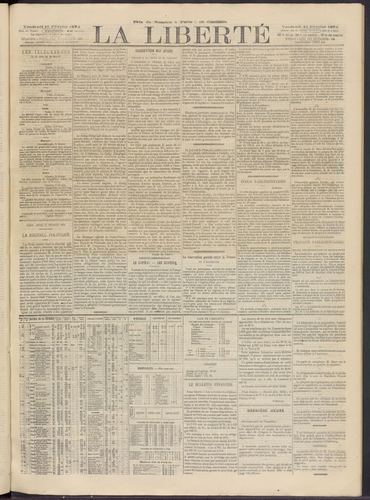 Miniatura de La Liberté del 16 de febrero de 1872