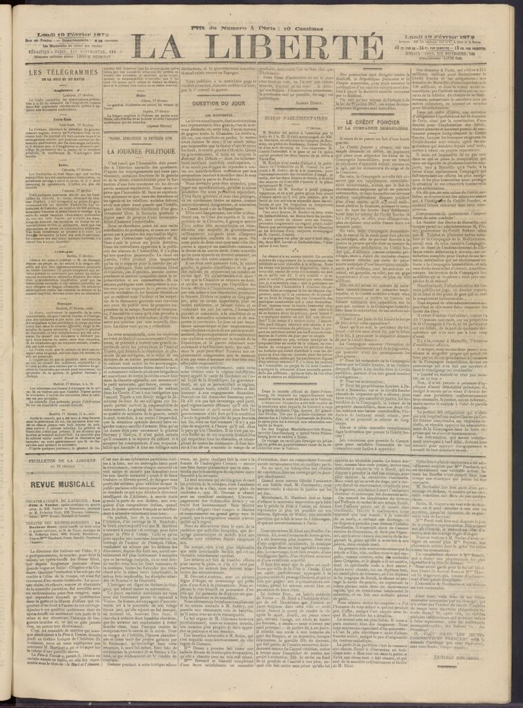 Miniatura de La Liberté del 19 de febrero de 1872