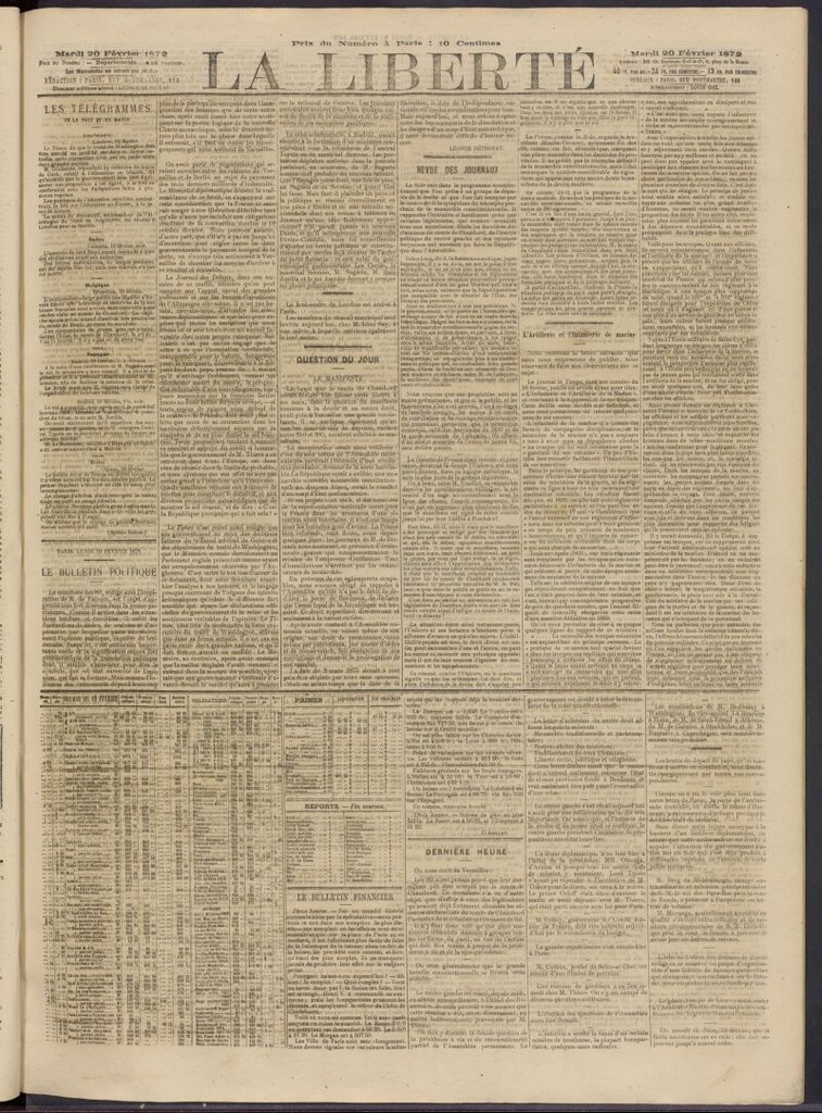 Miniatura de La Liberté del 20 de febrero de 1872
