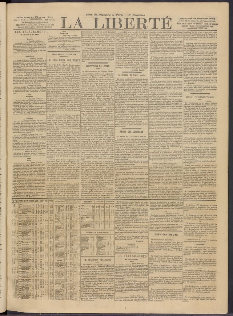 Miniatura de La Liberté del 21 de febrero de 1872