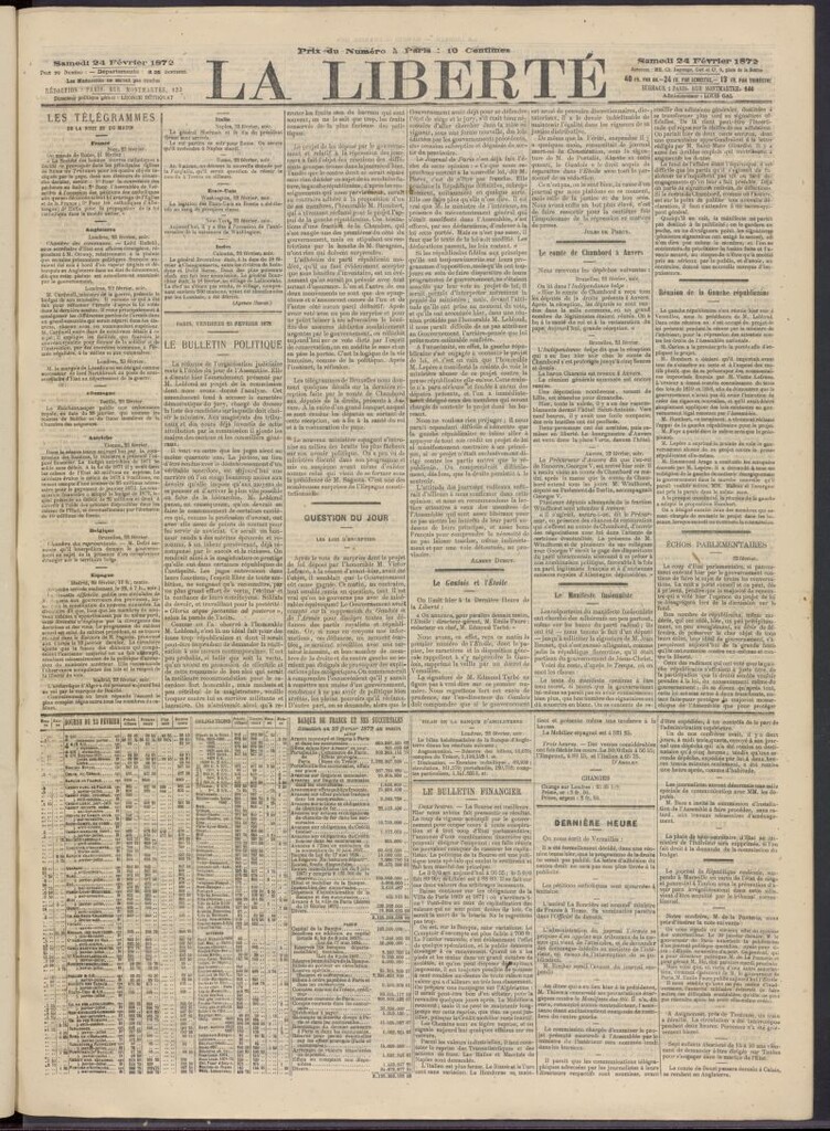 Miniatura de La Liberté del 24 de febrero de 1872