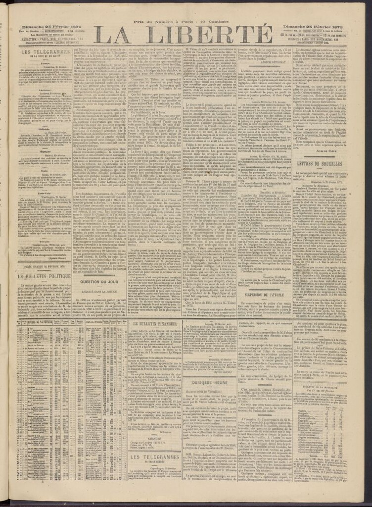 Miniatura de La Liberté del 25 de febrero de 1872