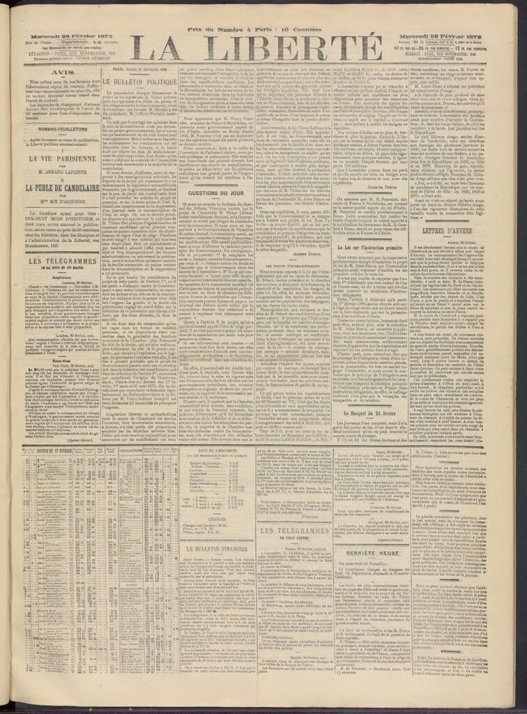 Miniatura de La Liberté del 28 de febrero de 1872