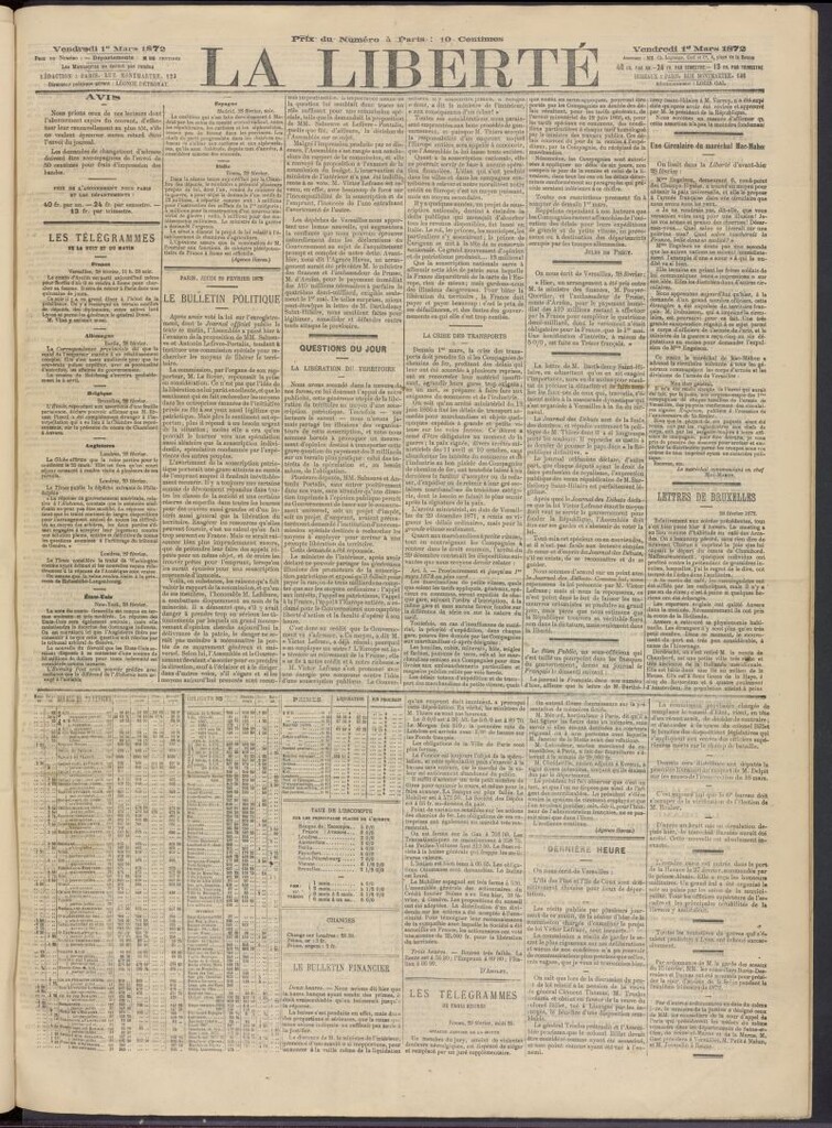 Miniatura de La Liberté del 1 de marzo de 1872