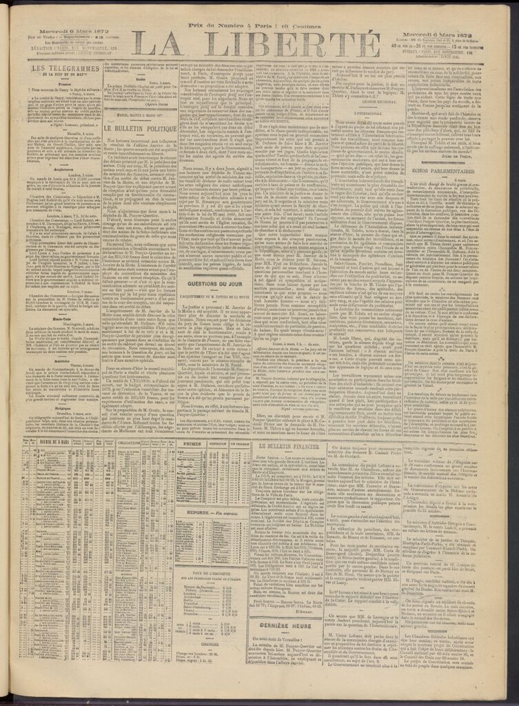 Miniatura de La Liberté del 6 de marzo de 1872