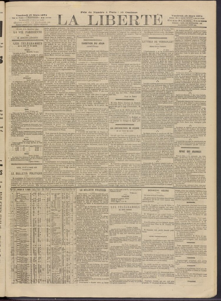 Miniatura de La Liberté del 15 de marzo de 1872