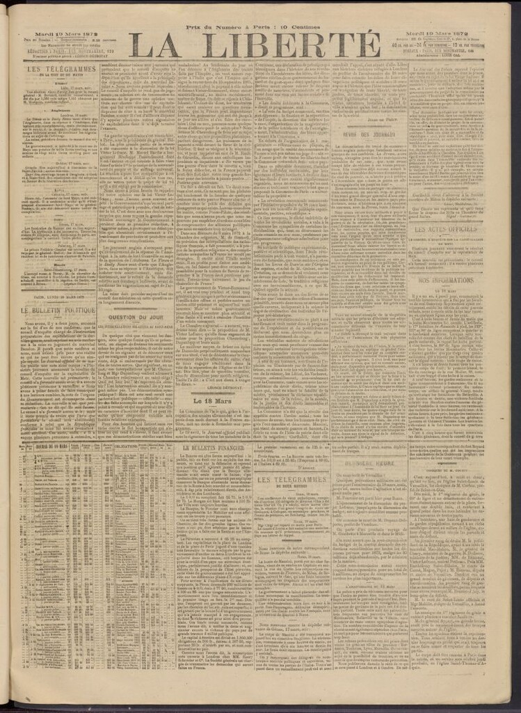 Miniatura de La Liberté del 19 de marzo de 1872