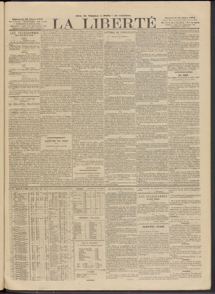 Miniatura de La Liberté del 20 de marzo de 1872