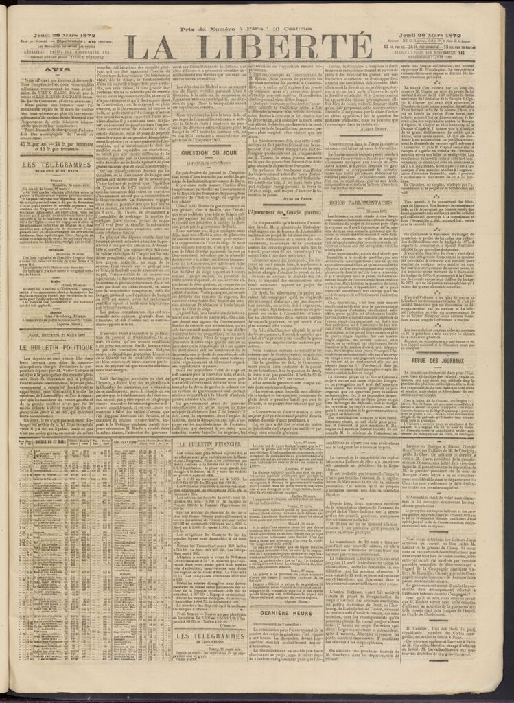 Miniatura de La Liberté del 28 de marzo de 1872