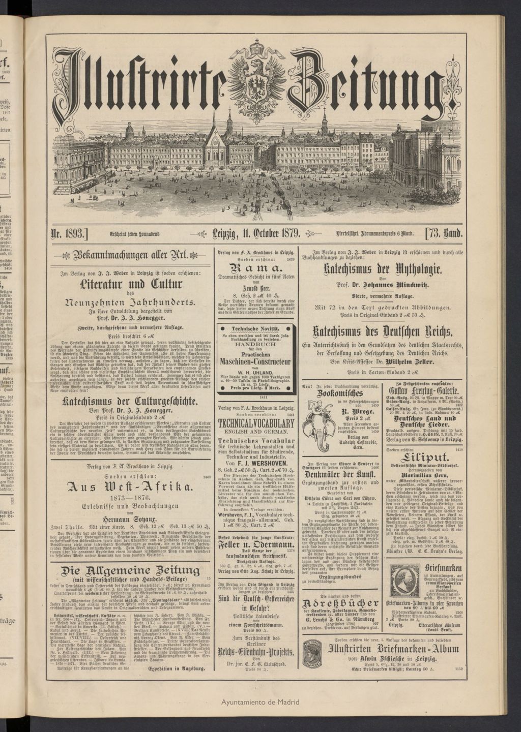 Miniatura de Illustrirte Zeitung del 11 de octubre de 1879, nº 1893
