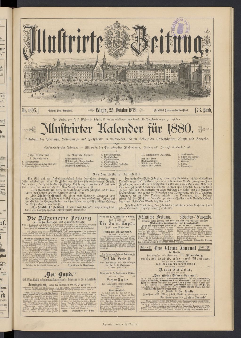 Miniatura de Illustrirte Zeitung del 25 de octubre de 1879, nº 1895