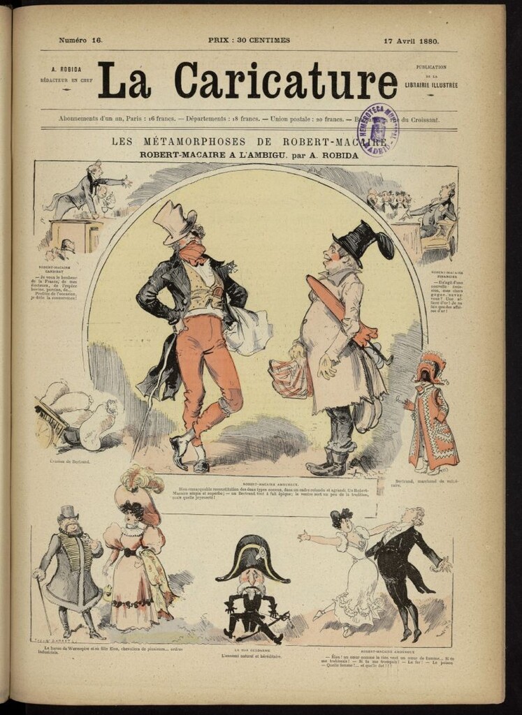 Miniatura de La Caricature del 17 de abril de 1880, nº 16