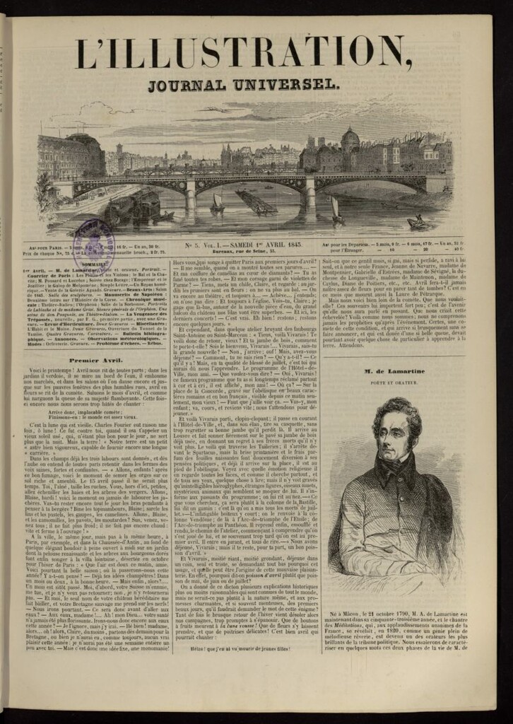 Miniatura de L´Illustration : journal universel del 1 de abril de 1843, nº 5