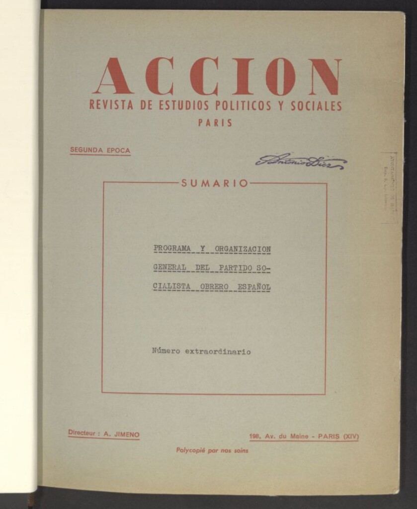 Miniatura de Acción : revista de estudios políticos y sociales...