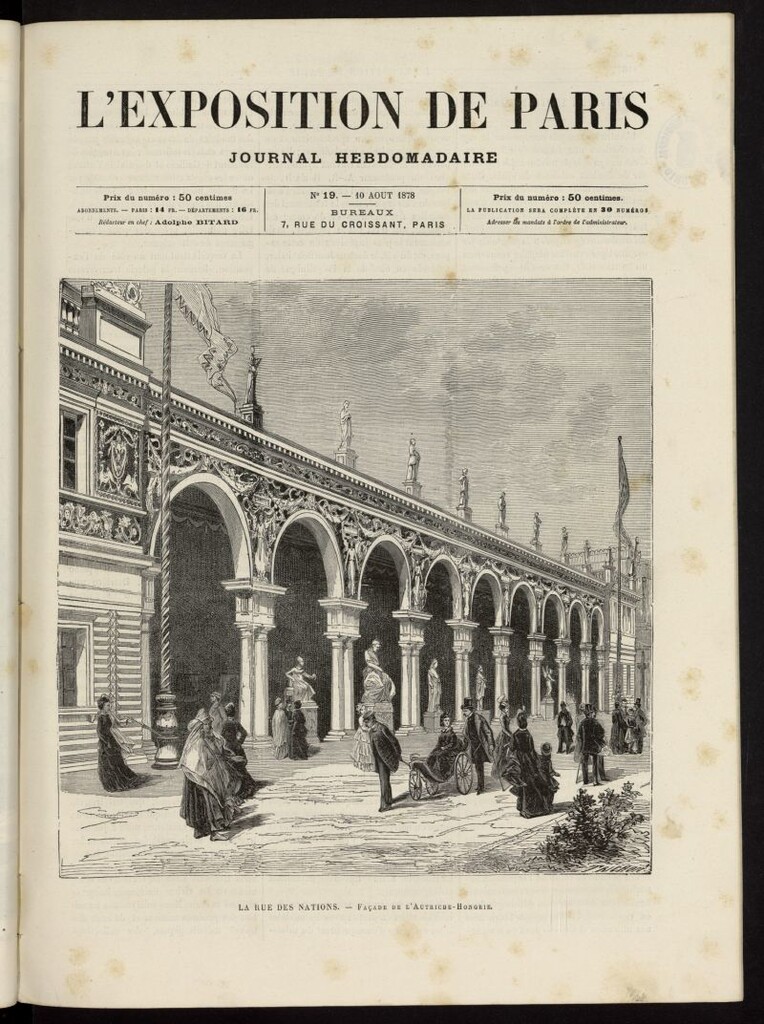 Miniatura de L´Exposition de Paris : journal hebdomadaire del 10 de agosto de 1878, nº 19