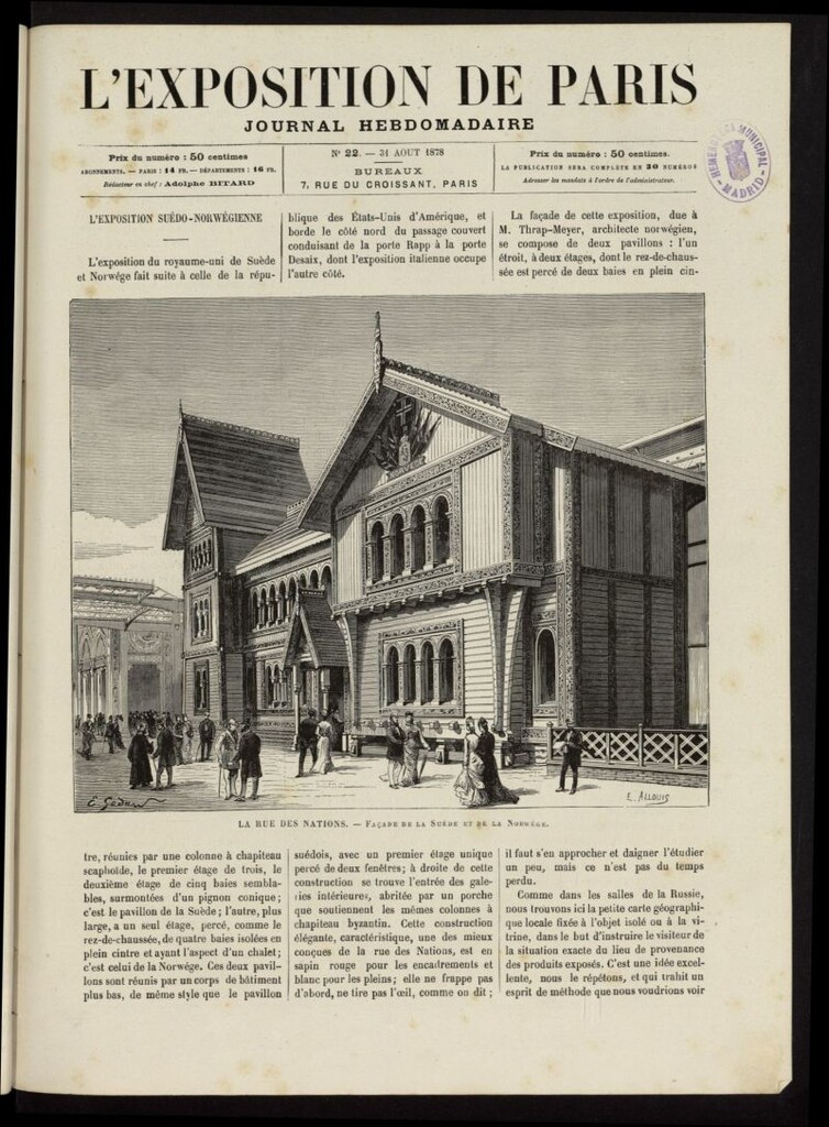 Miniatura de L´Exposition de Paris : journal hebdomadaire del 31 de agosto de 1878, nº 22