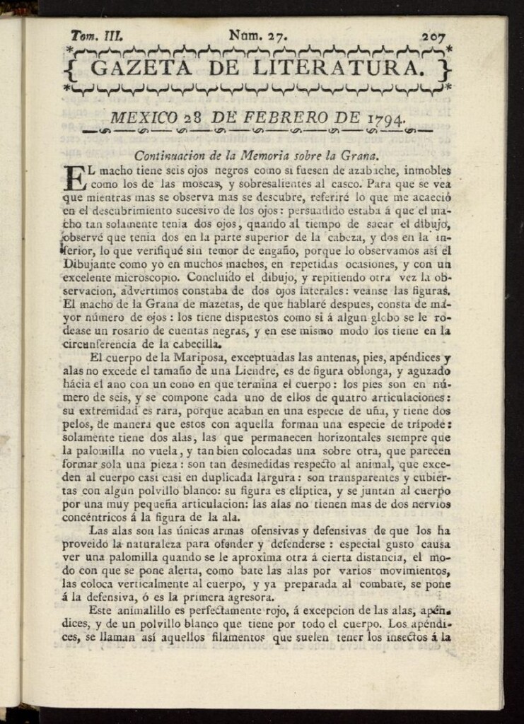Miniatura de Gaceta de Literatura del 28 de febrero de 1794, nº 27