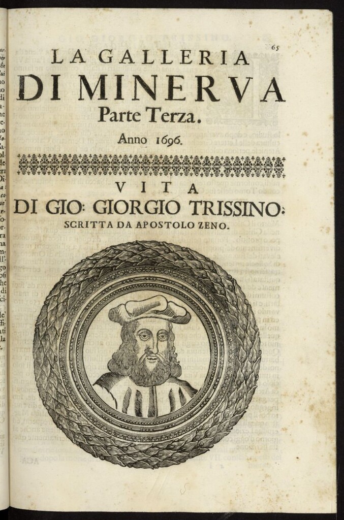 Miniatura de La Galleria di Minerva o Vero Notizie Universali de 1696-97 tomo I, nº 3