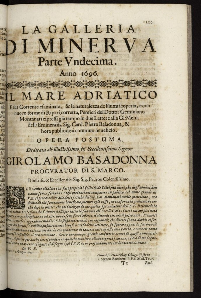 Miniatura de La Galleria di Minerva o Vero Notizie Universali de 1696-97 tomo I, nº 11