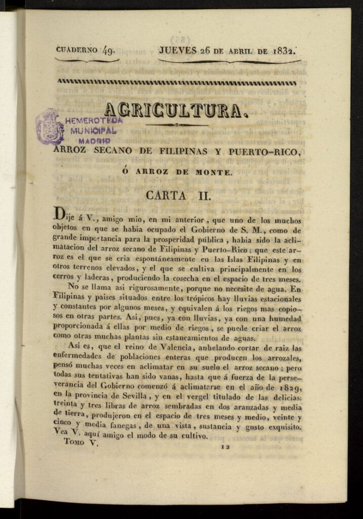 Miniatura de Cartas Españolas del 26 de abril de 1832, cuaderno 49