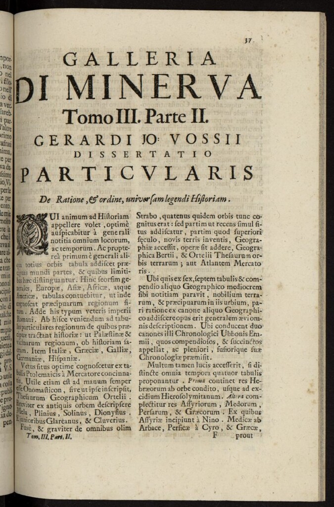 Miniatura de La Galleria di Minerva o Vero Notizie Universali de 1699-1700 tomo III, nº 2