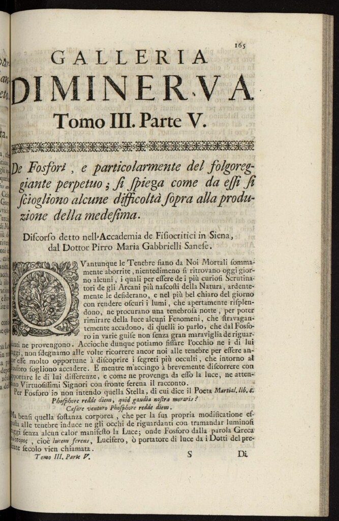 Miniatura de La Galleria di Minerva o Vero Notizie Universali de 1699-1700 tomo III, nº 5